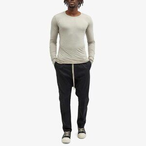 Rick Owens SS24 Lido Double Layer Long sleeve T-Shirt Pearl